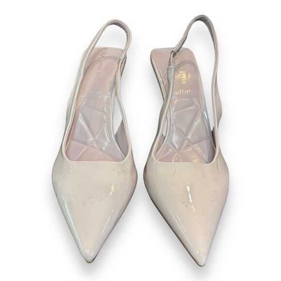 AK Anne Klein Womens Tan Indianna  Pointed Toe Slingback Heels Size 5M - Picture 2 of 9
